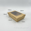 Aangepast logo Kraft Paper Box met venster 1000 ml